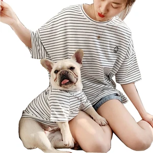 Matching Dog and Owner Clothes,Striped Dog Shirts for Small Medium Large Dogs Ca - Picture 1 of 12
