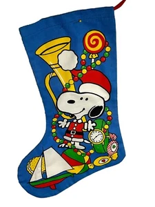 Medias de Navidad Snoopy 1958 de colección algodón 16 pulgadas de largo United Feature Syndicate - Imagen 1 de 7