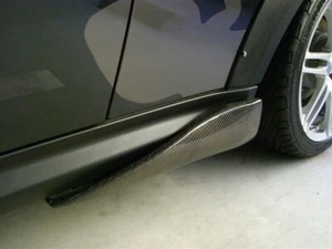 Mini Cooper R50 52 53 55 56 57 58 59 Side Skirt  Lips Splitter Fiber Glass Fins - Picture 1 of 8