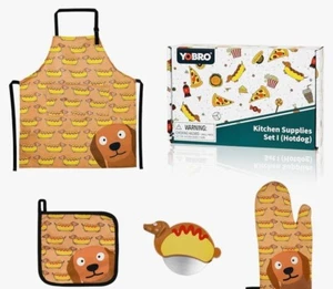 New Dachshund Oven Mitt Kitchen Cooking Set - Picture 1 of 5