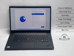 Lenovo ThinkPad P1 Gen3 15.6" 2.7GHz i7-10850H, 32GB RAM, 512GB SSD, Touch T2000 - Picture 1 of 16