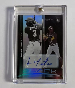 Jorge Mateo 2021 Chronicles Black Rookie Auto 1/1 Holo Platinum Blue Orioles MLB - Picture 1 of 3