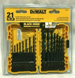 Dewalt 21 Piece Black Oxide Drill Bit Set With Case - Picture 1 of 9