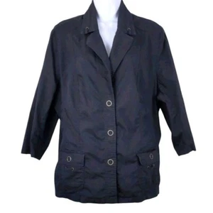 TanJay Women's Black lightweight Utility snap Jacket  size18 - Picture 1 of 9