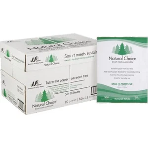 Natural Choice Multi-Purpose Copy Paper, 20 lb, Letter, White, 5000 Sheets - Picture 1 of 3