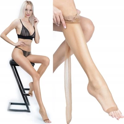 2 Paar Make-Up Feinstrumpfhose Strumpfhose Zehenfrei 8 den T-Band - Bild 1 von 4