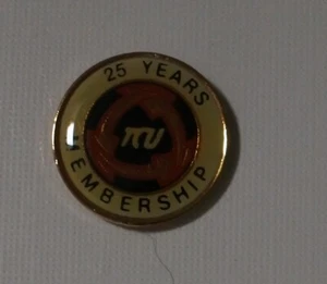 TCU 25 Year Membership Enamel Lapel Pin   Vintage - Picture 1 of 2