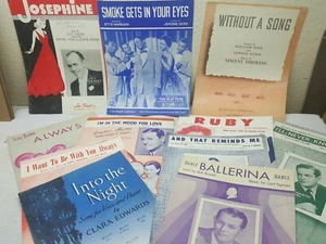 Vintage Sheet Music 1900-1959 12" x 9" -Good- Many available Choose your song  - Picture 1 of 87