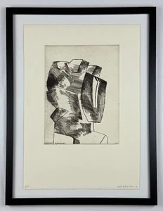 NESTOR BASTERRETXEA España 1986 Firmado Enmarcado Original Grabado Arte Prin - Imagen 1 de 6