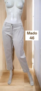 Mado et les autres Taille 46 🧡 Superbe pantalon crème femme chino coton elasta - Photo 1/3