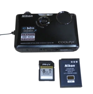 Nikon Coolpix S1100pj 14 MP Digital Camera 5x Wide Angle-projector NO CHARGER - Picture 1 of 7