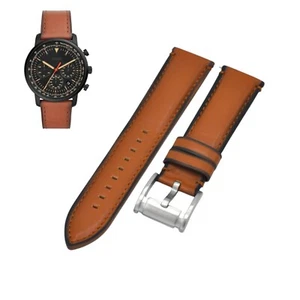 FS5501 22mm Brown Leather Watch Strap For Fossil - Picture 1 of 7
