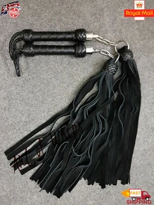 Swivel Flogger Bullwhip Top Leather Falls Hand Crafted Nunchuck Florentine Each - Picture 1 of 7