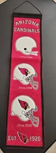 NFL Arizona Cardinals Siegesstreifen Wolle Sportbanner Flagge Vintage - Bild 1 von 9