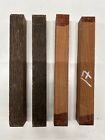 4 Pack, Black Palm +Bubinga Turning Wood Lumber Boards | 12"x 1-1/2"x 1-1/2" #17