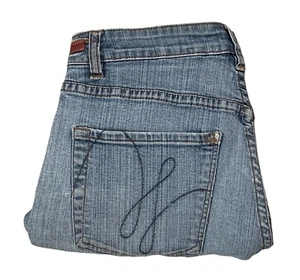 Wörn Worn Jeans Women's 4 Y2K Light Wash Distressed Flare Leg Bell Bottom 28x23 - Picture 1 of 14