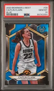 Graded 2023 Bowman U Best Caitlin Clark #30 Blue #/150 RC Basketball Card PSA 10 - Picture 1 of 2