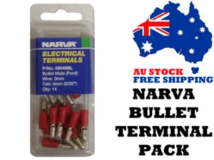 Narva 56046BL Insulated Bullet Terminal Pack 2.5-3mm Wire 4mm DIA Auto Elec - Bild 1 von 1