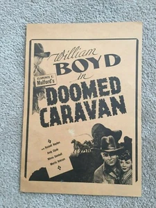 Vintage WILLIAM BOYD  Movie Poster "THE DOOMED CARAVAN" -  7-3/8" X 13-1/2" - Bild 1 von 1
