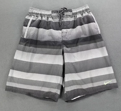 Nike Board Shorts Gray Striped Brief Lined Men's Size XL Beach Swim Surf - Image 1 of 4