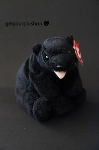 VTG 2000 TY BEANIE BABIES CINDERS BLACK BEAR 5" BEANBAG PLUSH - Picture 1 of 3