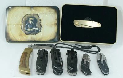 8x Folding Pocket Knives, Smith & Wesson, Browning, Gerber, Tac-Force & Baladeo - Image 1 of 4