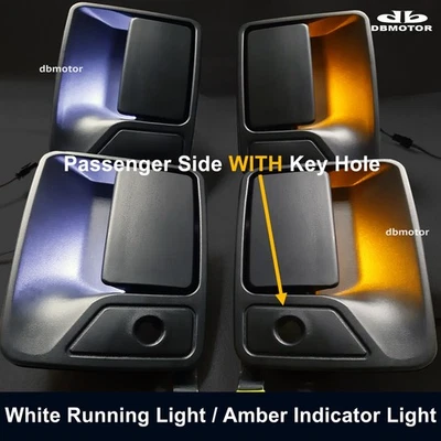 1999-2016 F250 F350 Front & Rear Door Handle Black With White/Amber LED Foto 1 de 4