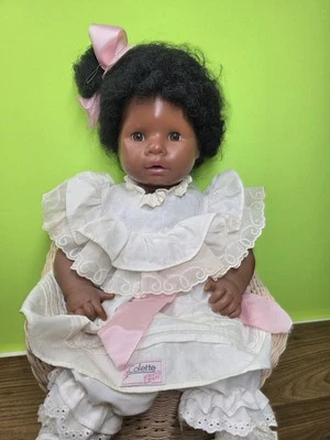 Zapf Creation Colette Babypuppe 55cm Weichkörper Schleife Kleid Vintage Deko - Bild 1 von 3