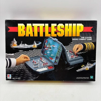 VINTAGE Battleship COMPLETE Milton Bradley 1998 90s War Classic Board Game - Image 1 of 4