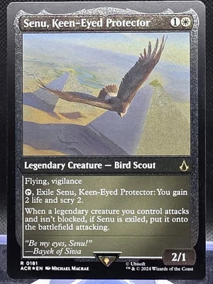 Senu, Keen-Eyed Protector #181 Assassin's Creed Etched Foil Rare - Photo 1/2