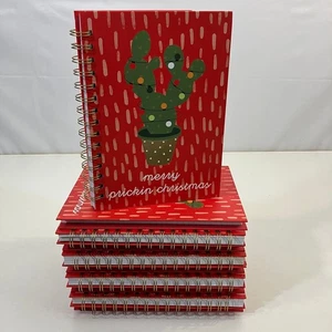 10 Merry Prickin Christmas 2019 Blank Red Ring Bound Journal Notebook 24913 Lot - Picture 1 of 5