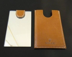 Espejo ROLEX con estuche de cuero genuino genuino - Imagen 1 de 3