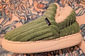 "PLUFFI" Hausschuhe neu in Verpackung grün Unisex, 8-8,5", weibliche Größe 3-4, männliche Größe 2-3 BEQUEM! - Bild 1 von 6