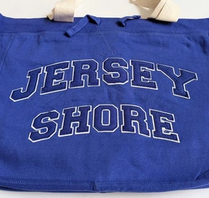 Jersey Shore Beach Bag, Drawstring Sweats Tote Bag, Jersey Shore Tote Bag - Blue - Picture 1 of 5