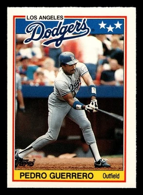 1988 Topps UK Minis Pedro Guerrero #28 LA Dodgers HIGH GRADE PACK FRESH! - Image 1 of 2