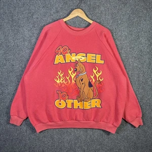 Sudadera De Colección Scooby Doo Para Hombres 2XL Roja Años 90 Cartoon Network Cita Llamas EE. UU. - Imagen 1 de 7