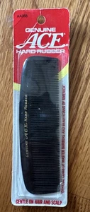 Vintage Genuine Ace Hard Rubber Comb 5" Black NOS Sealed AA068 USA NEW - Picture 1 of 6