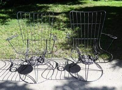 Sillas basculantes giratorias Homecrest Mid-Century años 60-70 sin cojines * COMO ESTÁN Foto 1 de 4