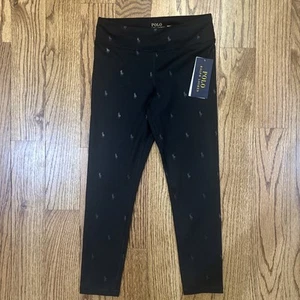 Polo Ralph Lauren Girls Stretch Black Legging Size Small S/P/CH(7) NWT - Picture 1 of 8