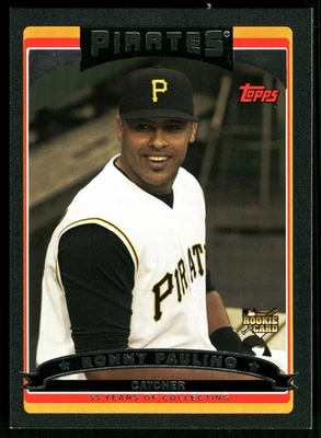 Ronny Paulino Pittsburgh Pirates 2006 Topps Black #630 SN /55 - Image 1 of 2