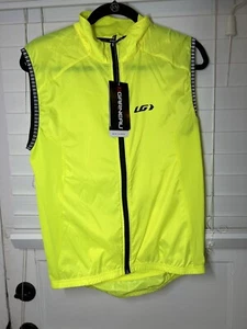 Louis Garneau Nova 2 Cycling Vest Mens S Bright Yellow Full Zip Back Pocket NWT! - Picture 1 of 10