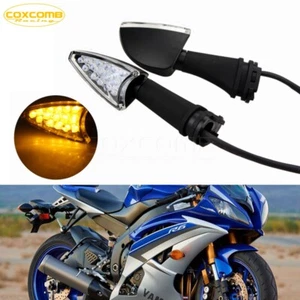 Triangle Amber LED Turn Signal Light Indicator Lamp For Yamaha YZF-R1 R6 FZ1 FZ6 - Picture 1 of 11