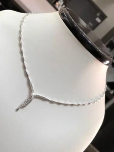 Collier collana girocollo parure donna oro 18 kt diamante F/Color anniversario - Imagen 1 de 7