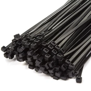 Cable Ties Pack of 100x Strong Nylon 250mm x 4.8mm  Black - Picture 1 of 1