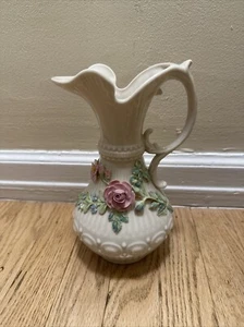 Belleek Porzellan Aberdeen Krug KRUG Vase mit Blumendekor - Bild 1 von 10