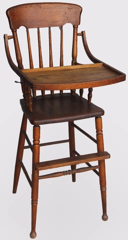 Antique Oak High Chair Cover