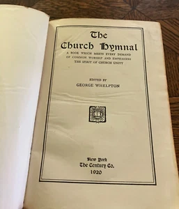 Die Kirchenhymne von George Whelpton Century Company 1916 multikonfessionell - Bild 1 von 9