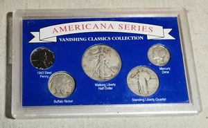 5 COIN SET AMERICANA SERIES VANISHING CLASSICS COLLECTION-1943 W. LIBERTY HALF & - Picture 1 of 9