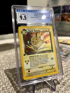 Dark Raichu 1st Edition Holo CGC 9.5 GEM MINT 83/82 SR Pokemon Team Rocket SWIRL - Picture 1 of 10