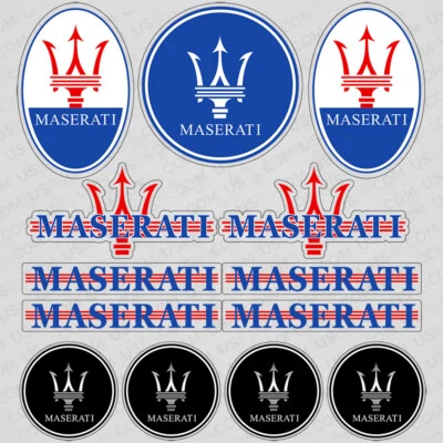 For Maserati Car Sticker 3D Decal Clear Stripes Logo Decoration Sport 13 Pattern - Image 1 of 3